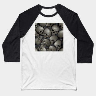 Scull Halloween pattern Baseball T-Shirt